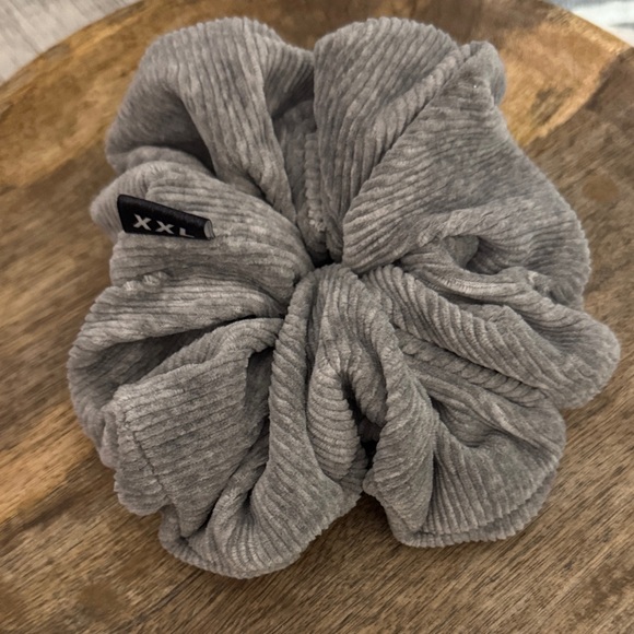 XXL Hair Scrunchies Trio - Gray, Tan, Cream - Picture 4 of 4
